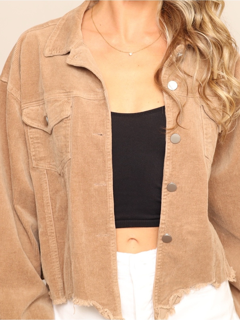 Altar’d State Corduroy Jacket in Brown - Picture 2 of 6